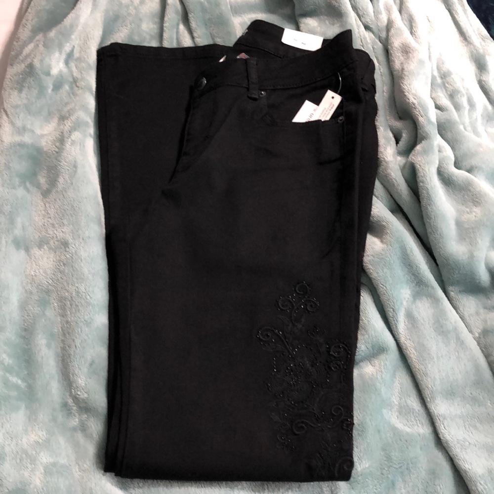 Embellished Black Jeans